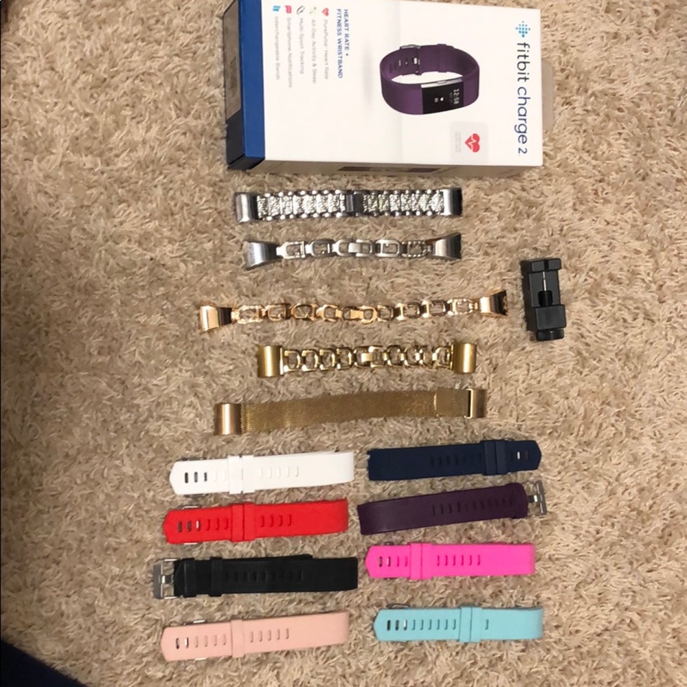 Fitbit charge 2 with assorted bands
